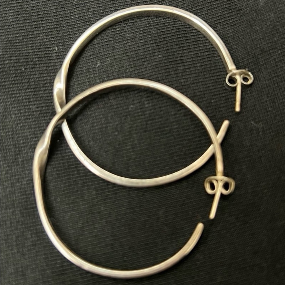 Sterling silver hoop earrings